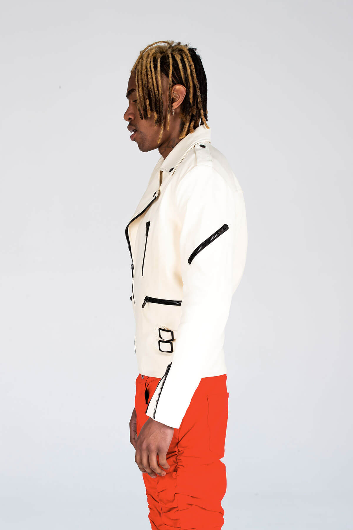 MJB CLASSIC BIKER JACKET - WHITE - JACKET - A/W 2020 - MJB