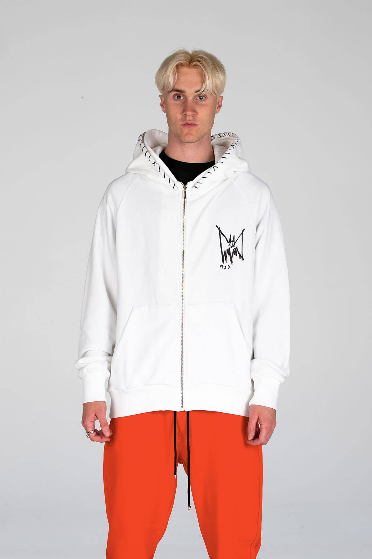 MJB ZIP DOUBLE HOODIE WHITE - HOODIE - A/W 2020 - MJB