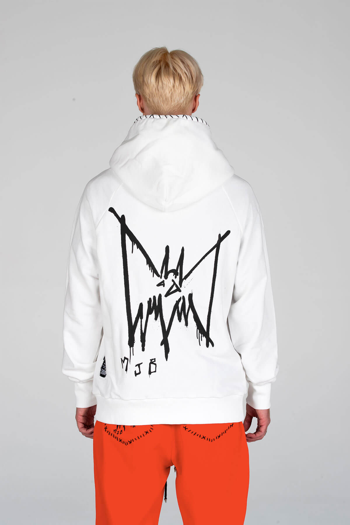 MJB ZIP DOUBLE HOODIE WHITE - HOODIE - A/W 2020 - MJB