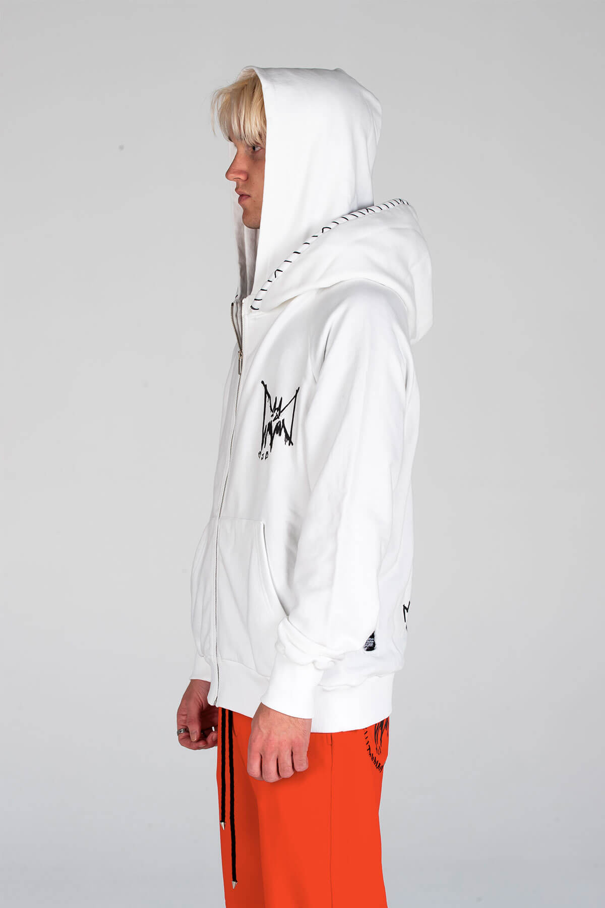 MJB ZIP DOUBLE HOODIE WHITE - HOODIE - A/W 2020 - MJB