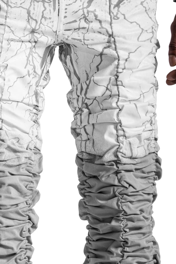 GREY LIGHTNING STACK PANTS - MJB