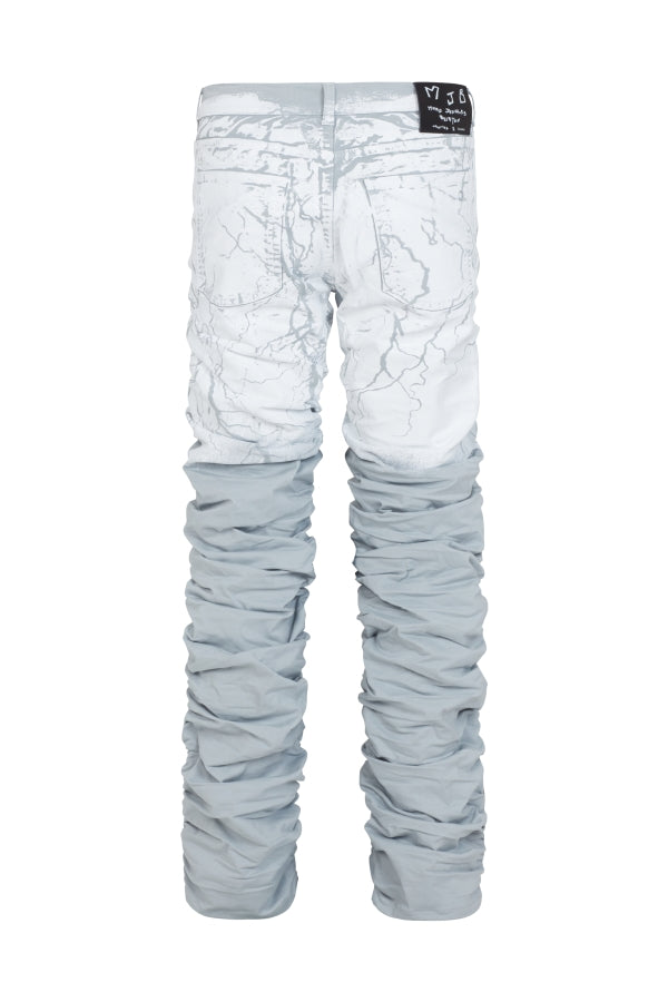GREY LIGHTNING STACK PANTS - MJB