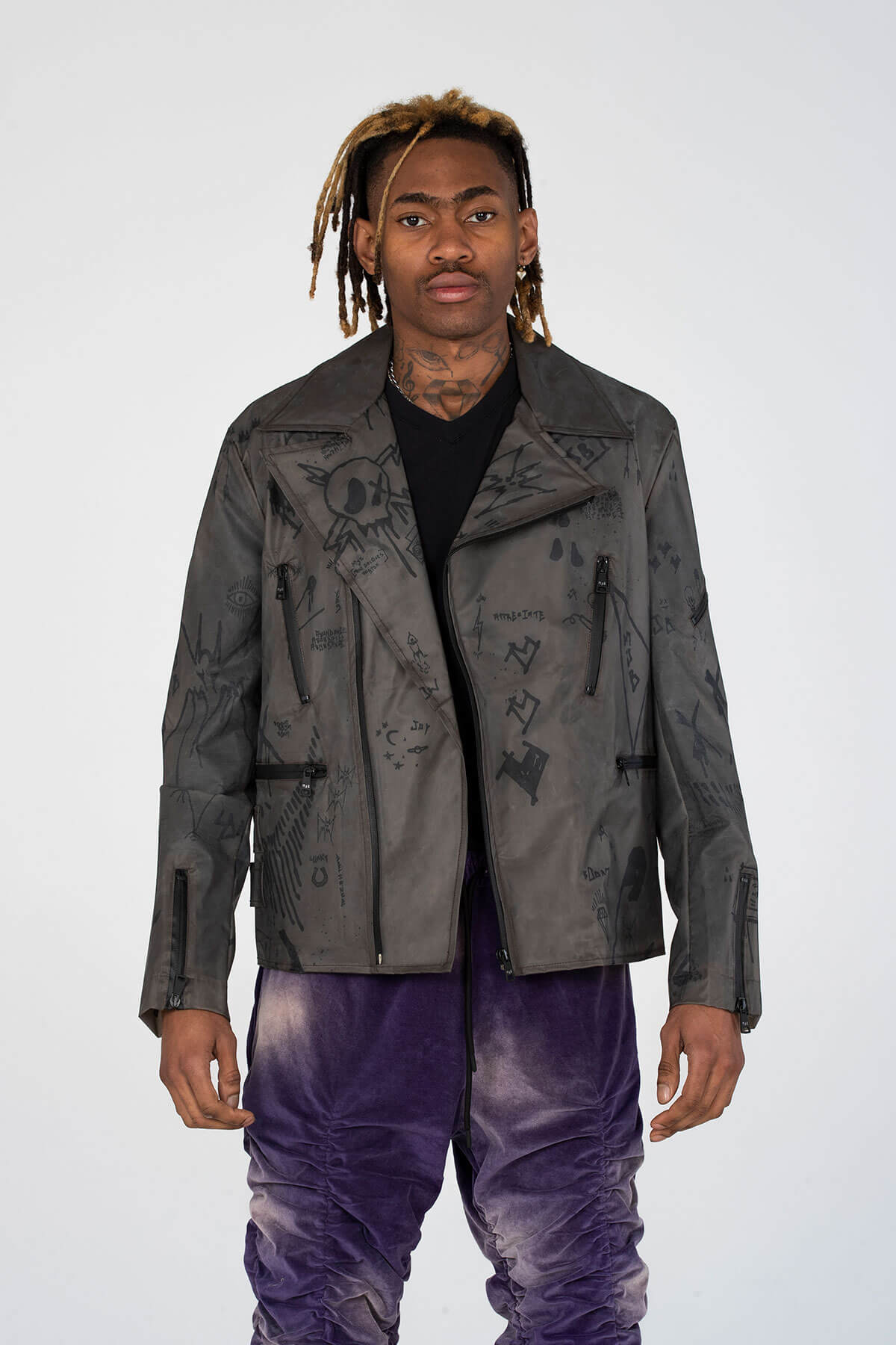 CLASSIC LATEX BIKER JACKET - JACKET - MJB