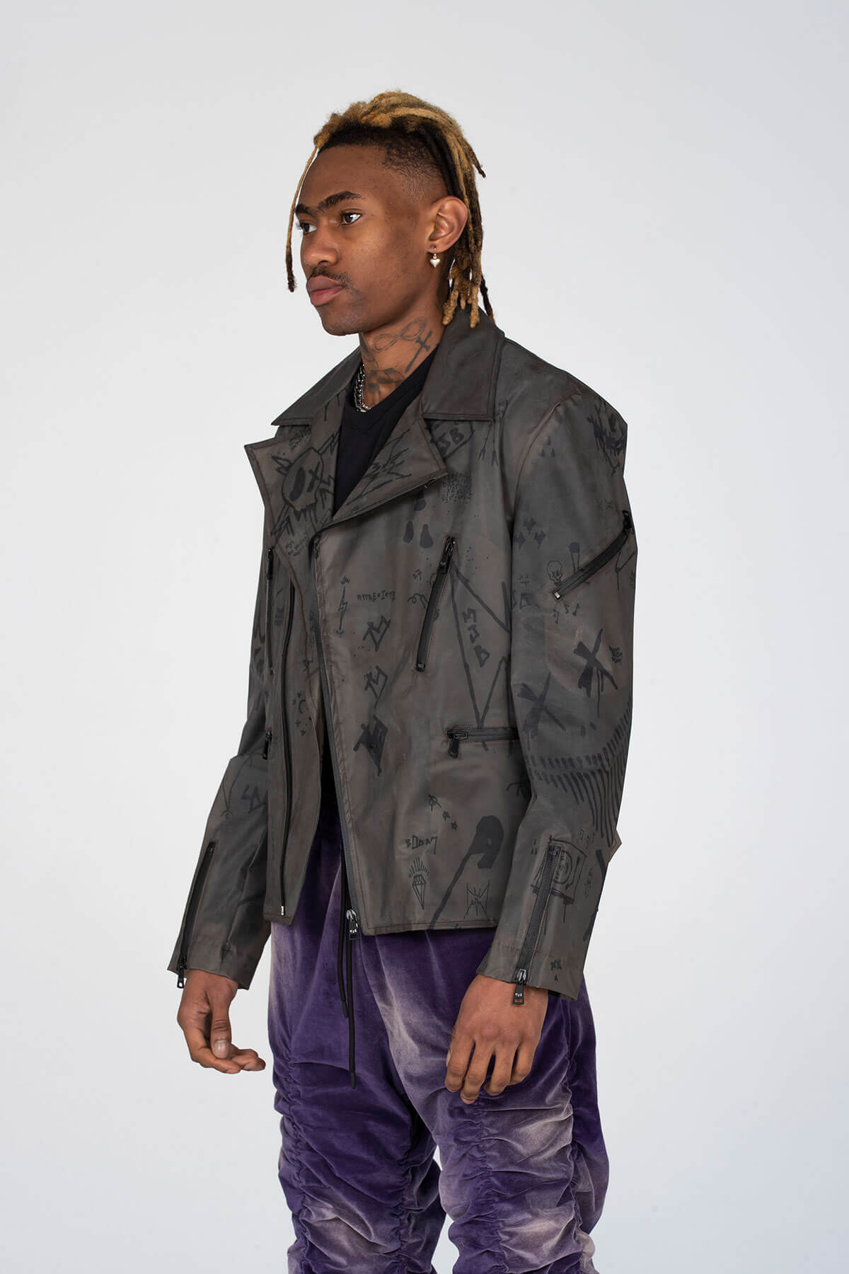 CLASSIC LATEX BIKER JACKET - JACKET - MJB