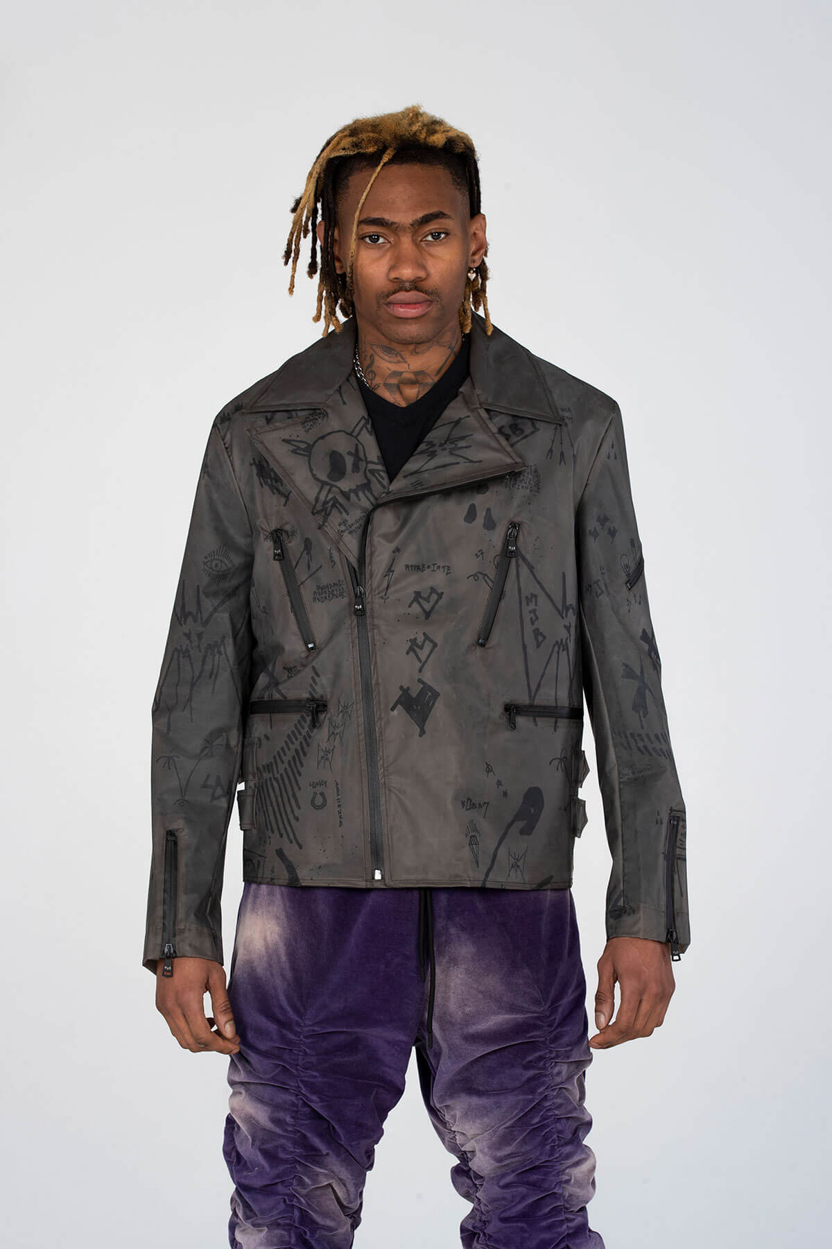 CLASSIC LATEX BIKER JACKET - JACKET - MJB