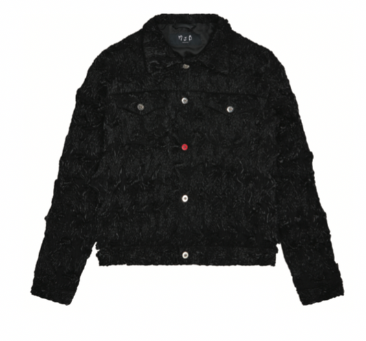 SPIKED ORGANZA BLACK PAX JACKET