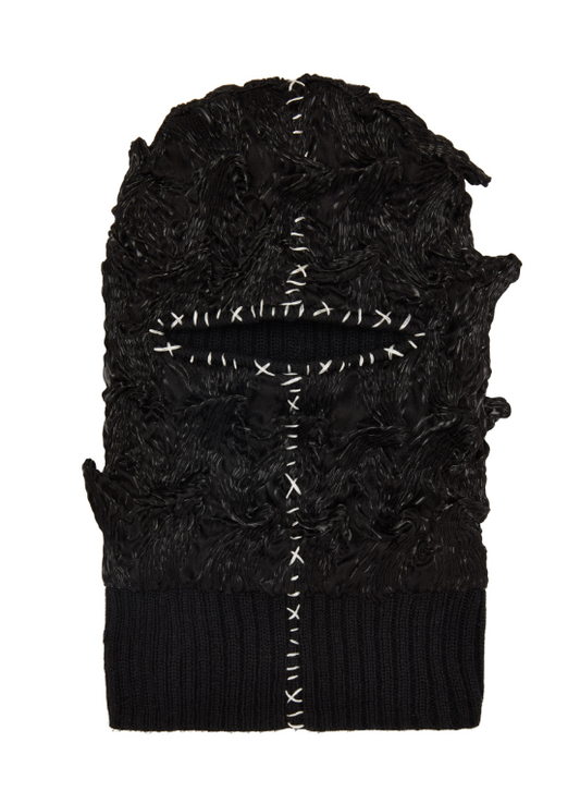 SPIKED ORGANZA BALACLAVA BLACK