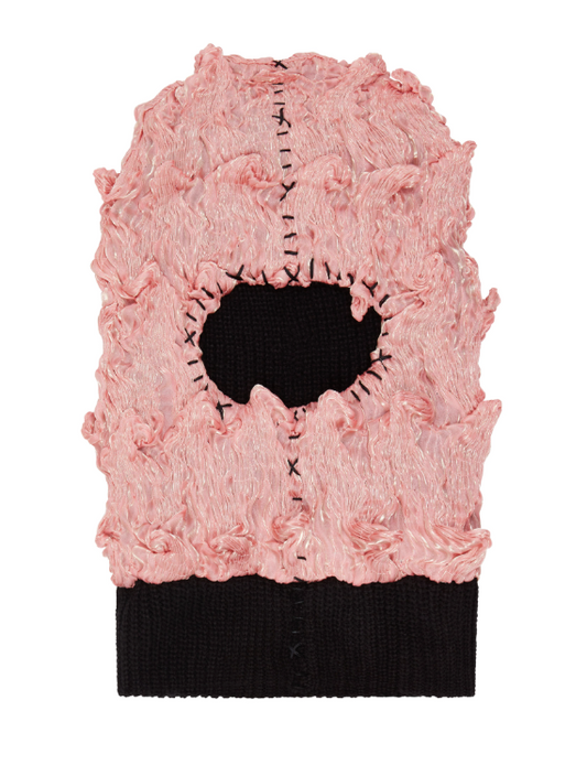 SPIKED ORGANZA BALACLAVA PINK