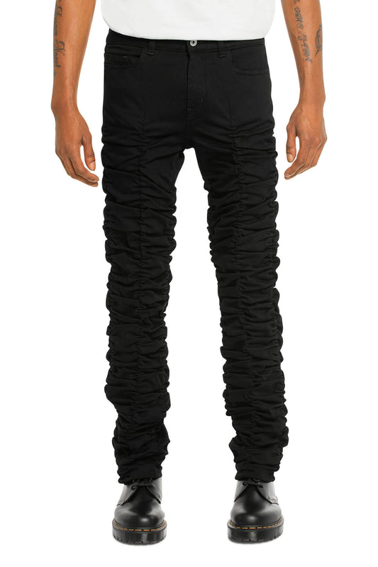 BLACK STACK PANTS - MJB