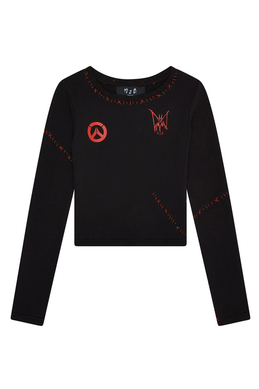 KIRIKO CROPPED LONG SLEEVED T SHIRT