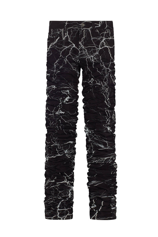 MARBLE LIGHTNING STACK JEANS