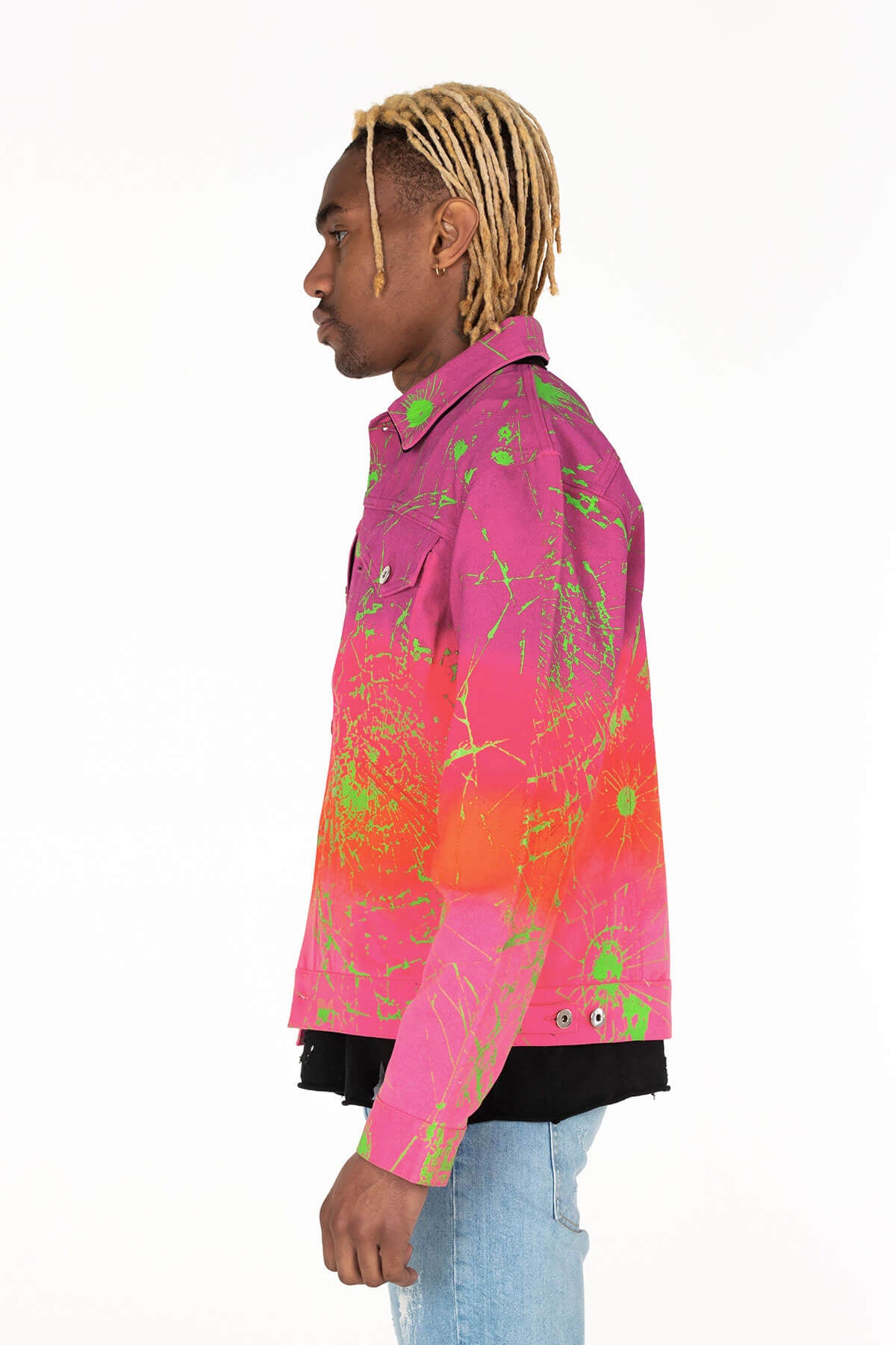 MULTI OMBRE PAX DENIM JACKET HAND CRAFTED - MJB