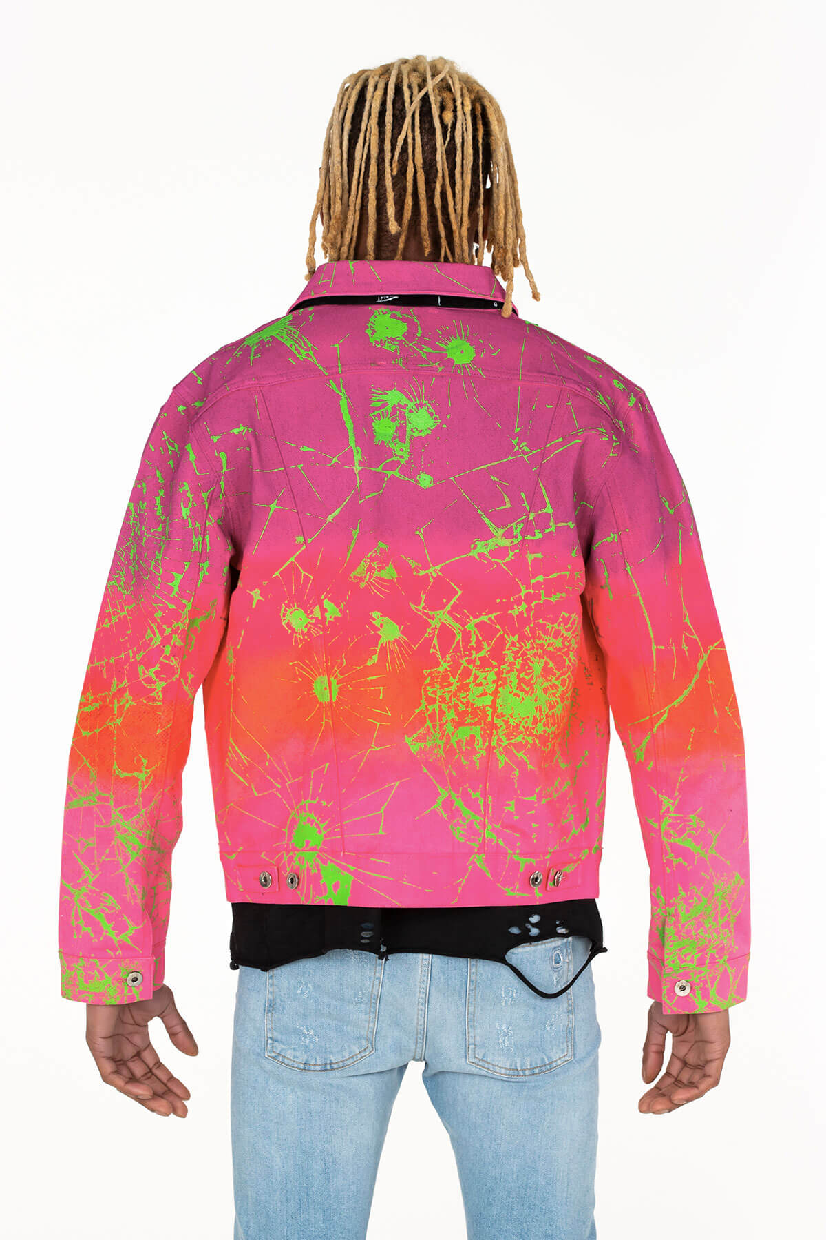 MULTI OMBRE PAX DENIM JACKET HAND CRAFTED - MJB