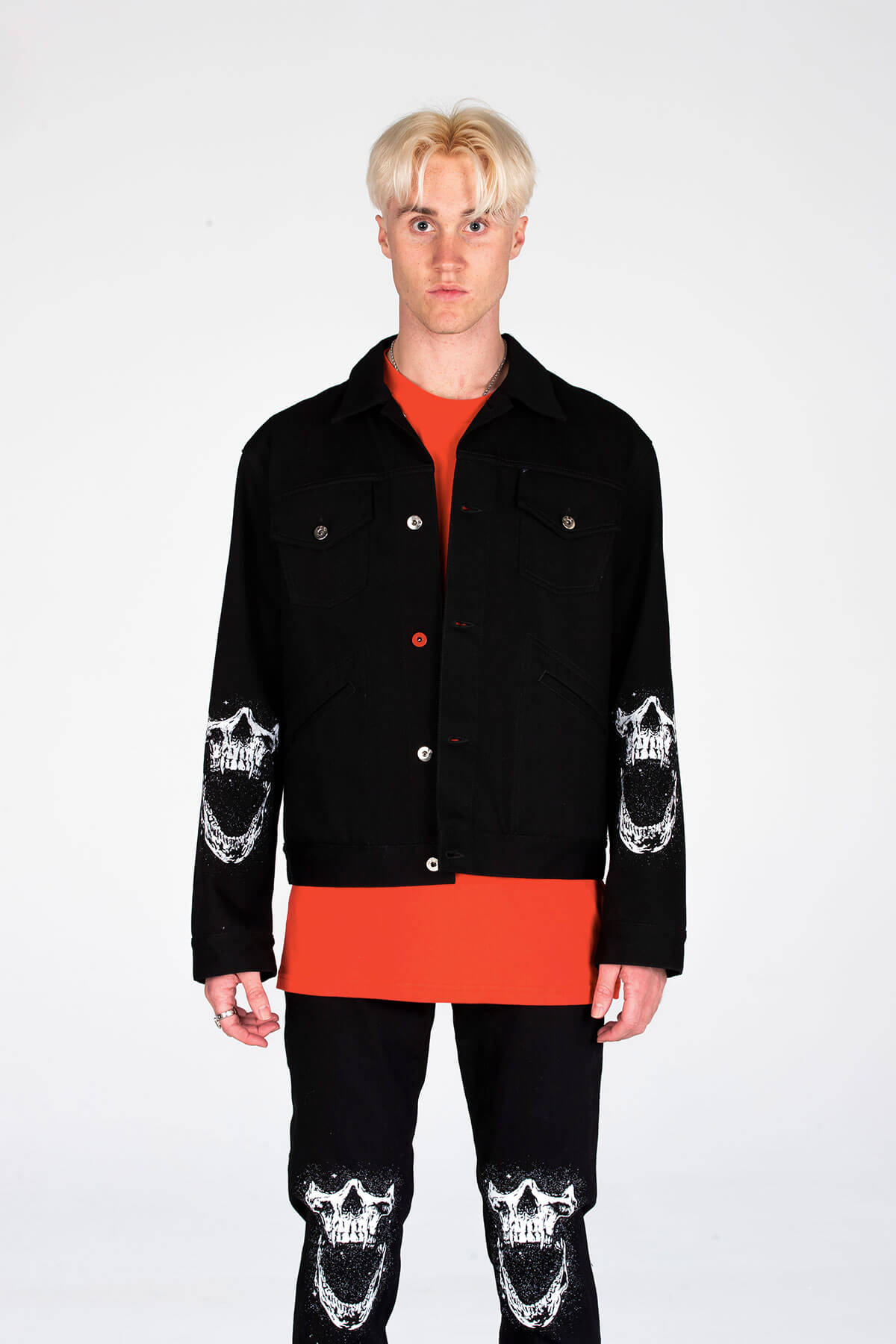 MJB HAND SPRAYED SKULL DENIM JACKET - A/W 2020 - MJB