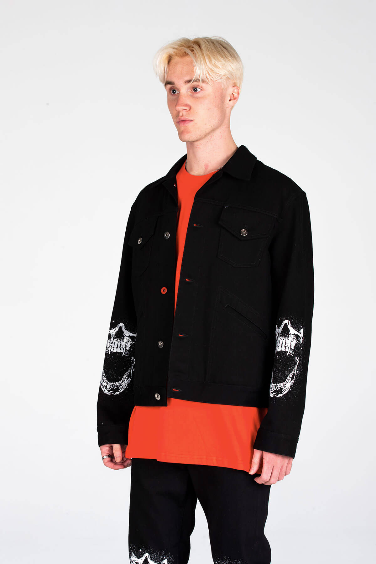 MJB HAND SPRAYED SKULL DENIM JACKET - A/W 2020 - MJB