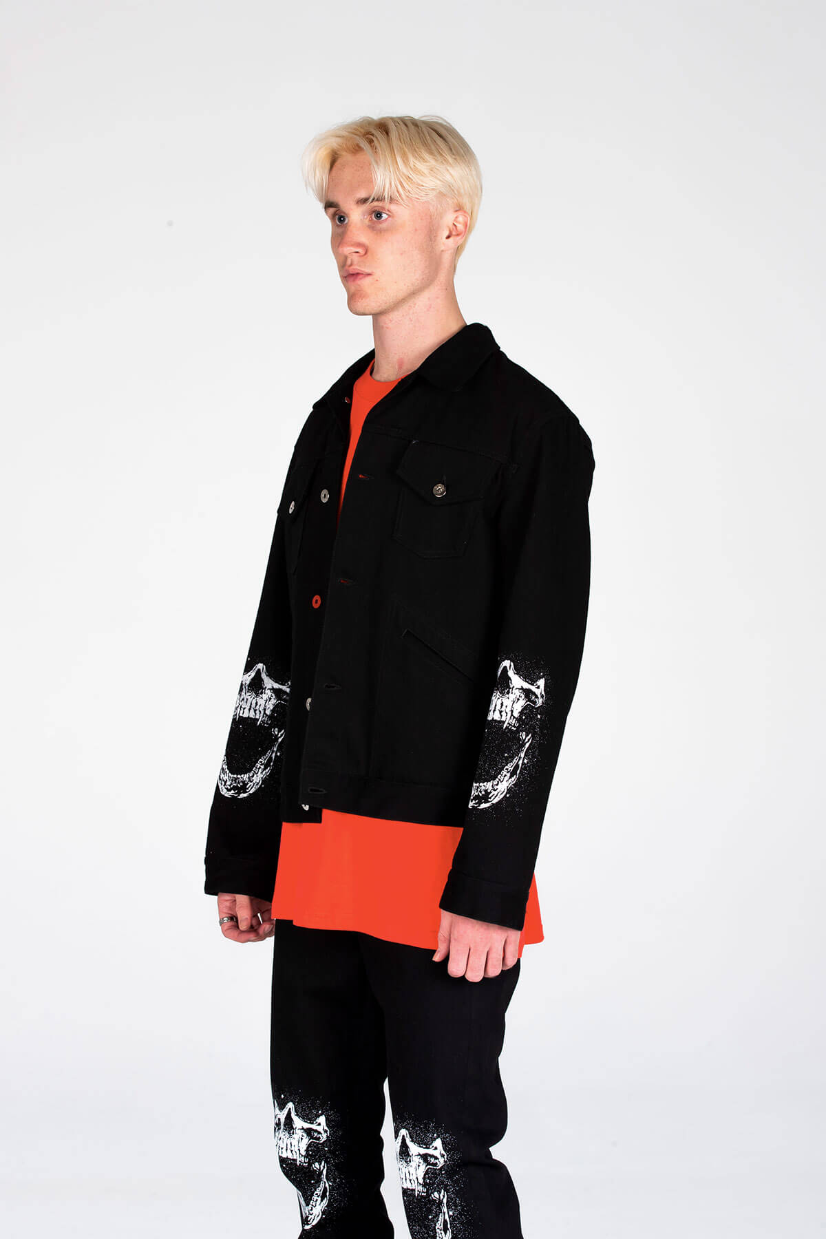 MJB HAND SPRAYED SKULL DENIM JACKET - A/W 2020 - MJB