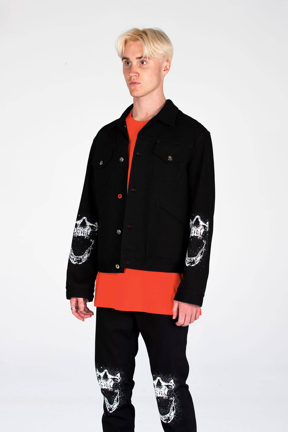 MJB HAND SPRAYED SKULL DENIM JACKET - A/W 2020 - MJB
