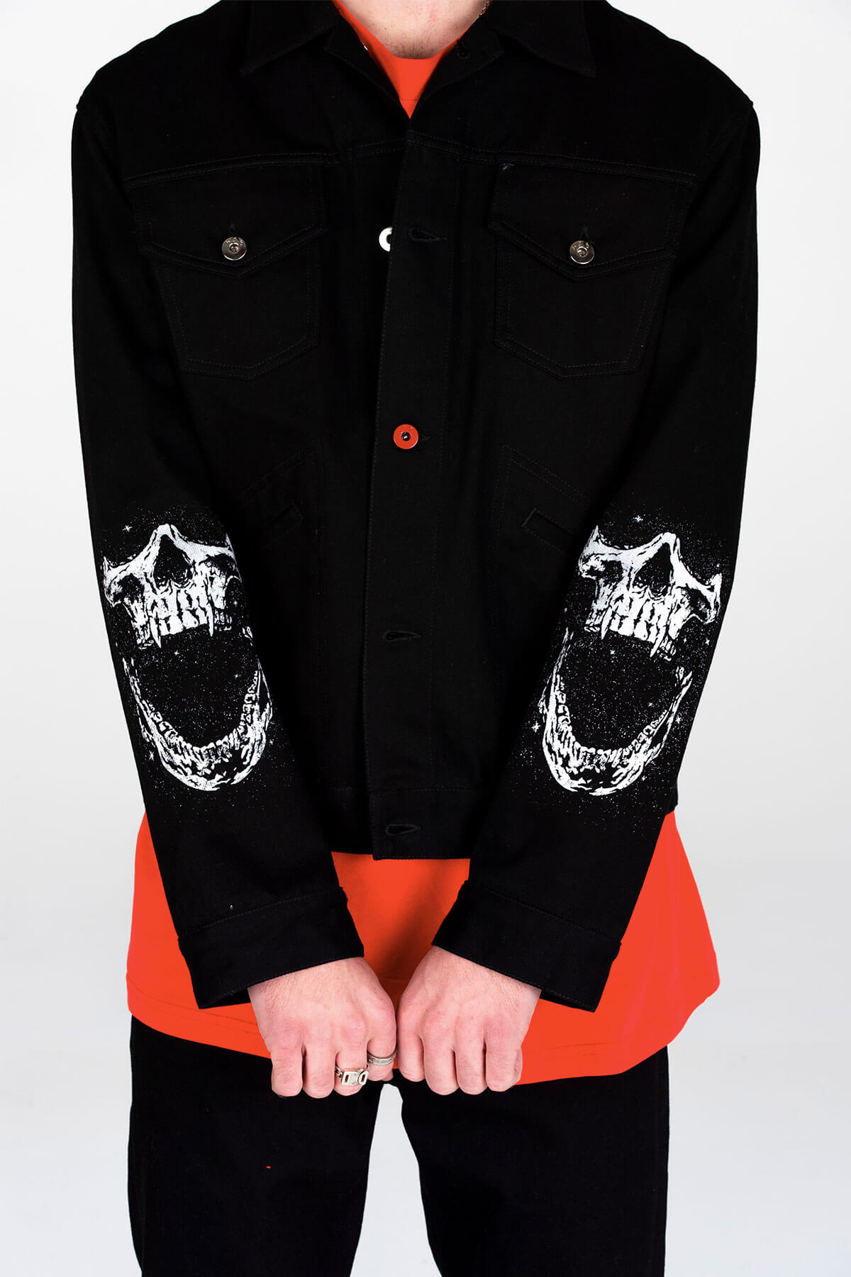 MJB HAND SPRAYED SKULL DENIM JACKET - A/W 2020 - MJB