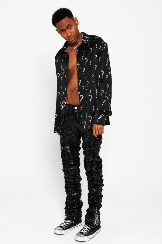 The Batman x MJB Riddler Silk Rocker Shirt - MJB