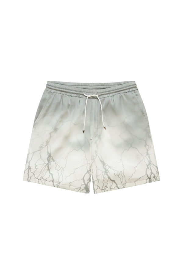 GREY LIGHTNING SILK SHORTS - MJB