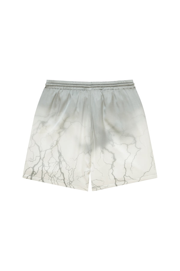 GREY LIGHTNING SILK SHORTS - MJB