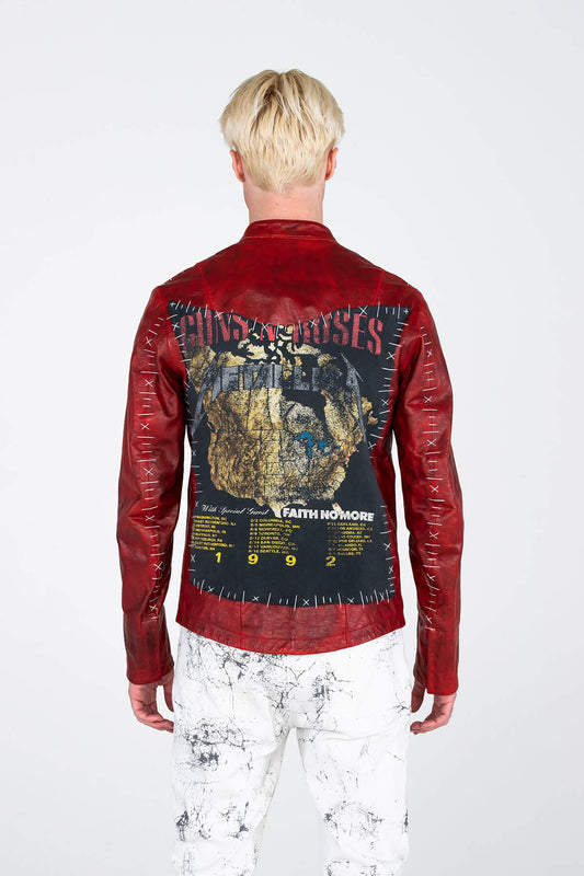 VINTAGE GUNS N ROSES BIKER JACKET – HAND CRAFTED - ARCHIVE JACKET - MJB