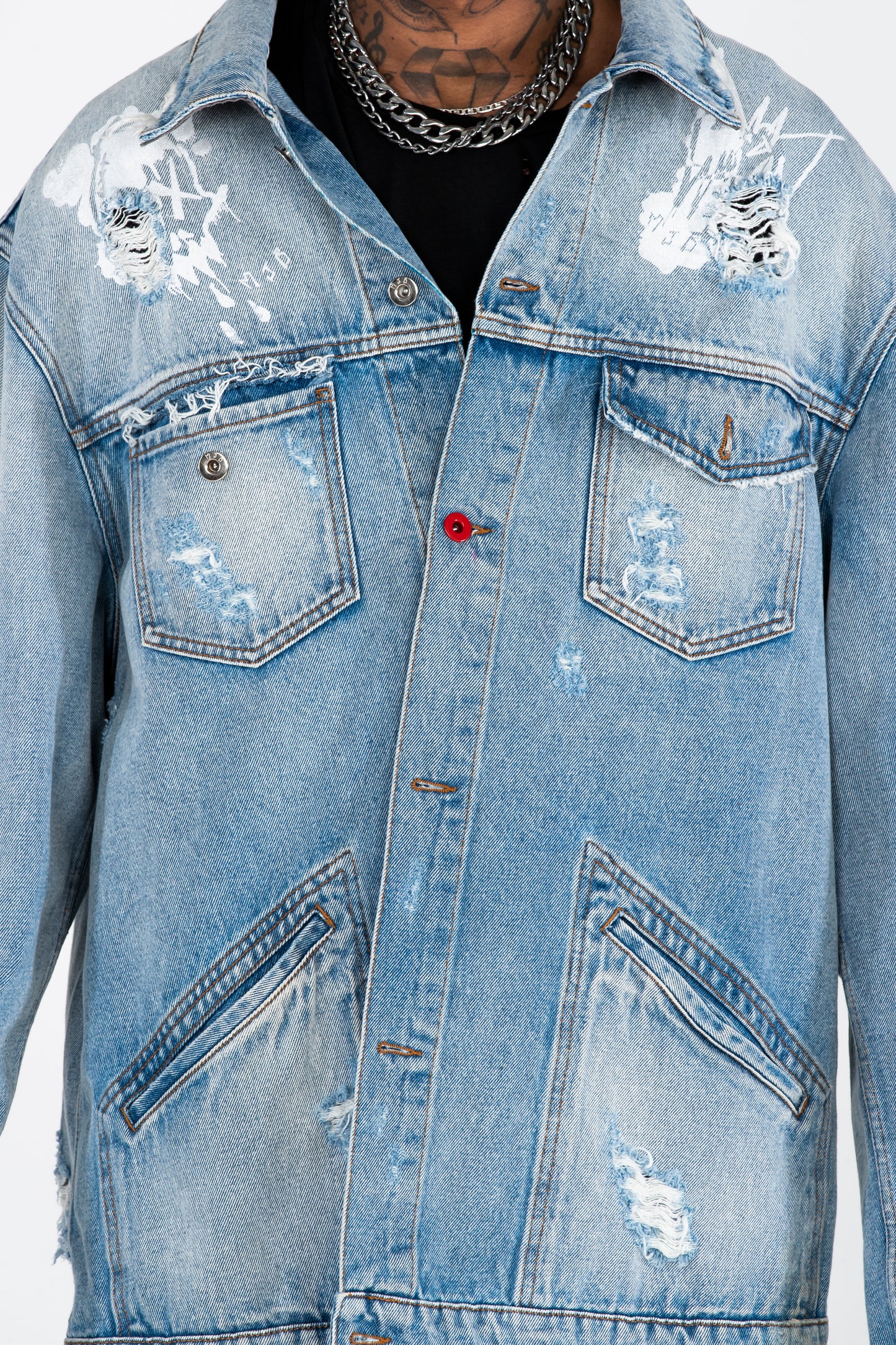 PAX DENIM JACKET - HAND PAINTED FINISH - ARCHIVE JACKET - MJB