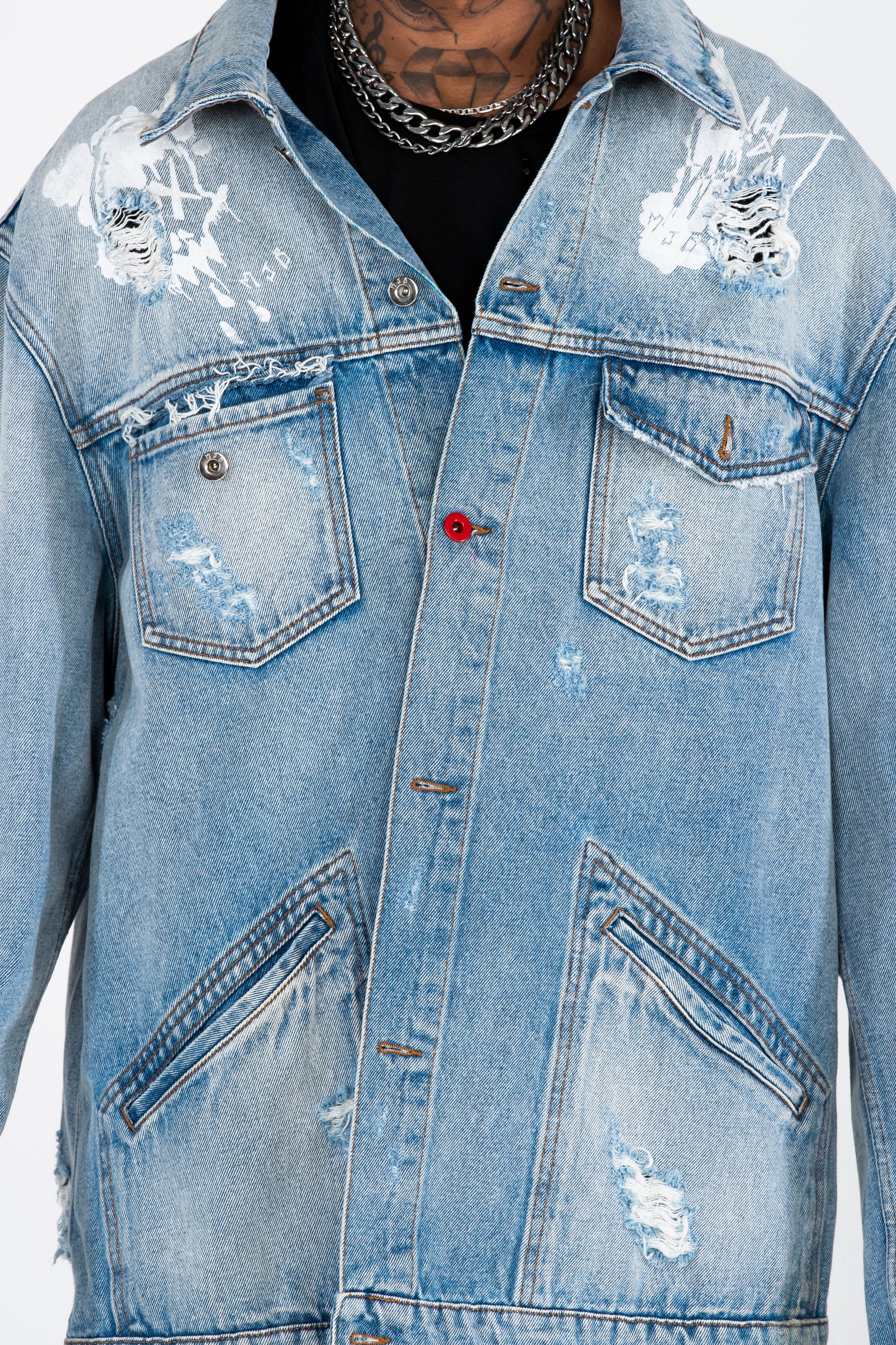 PAX DENIM JACKET - HAND PAINTED FINISH - ARCHIVE JACKET - MJB
