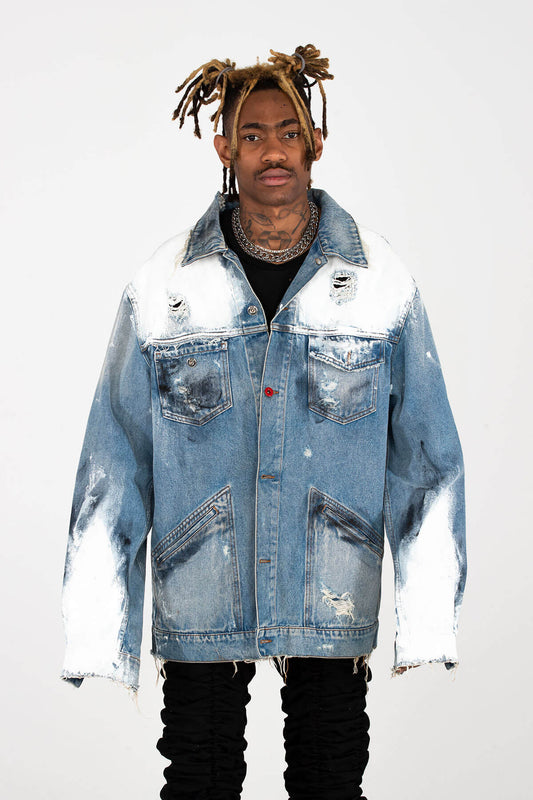 PAX DENIM JACKET - HAND PAINTED FINISH - ARCHIVE JACKET - MJB