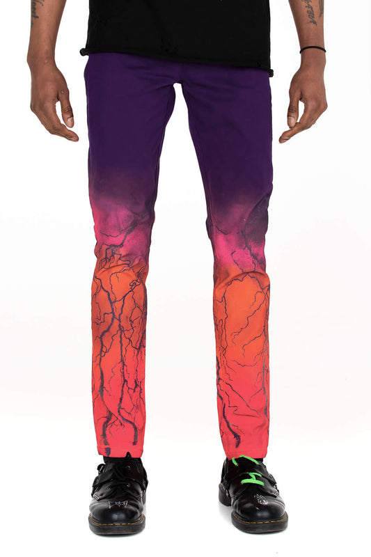 LIGHTNING OMBRE HAND SPRAYED AND CRAFTED CRIXUS JEAN - MJB