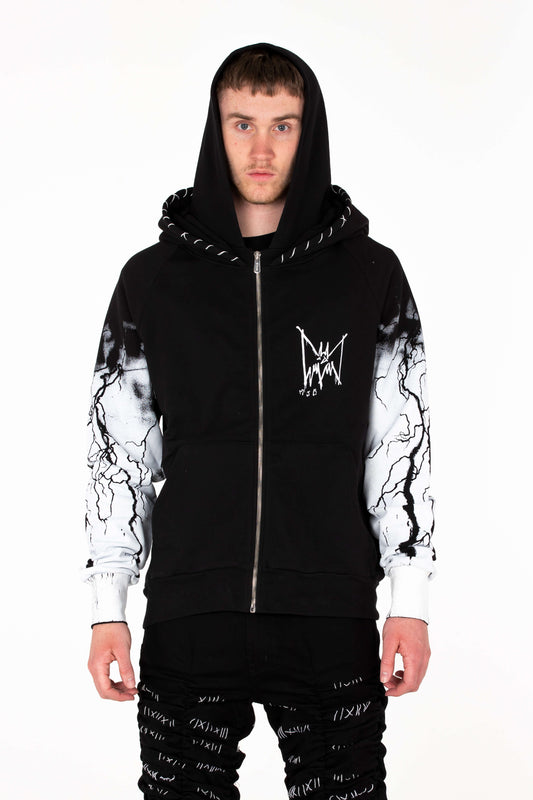 ZIP DOUBLE LIGHTNING HOODIE - MJB