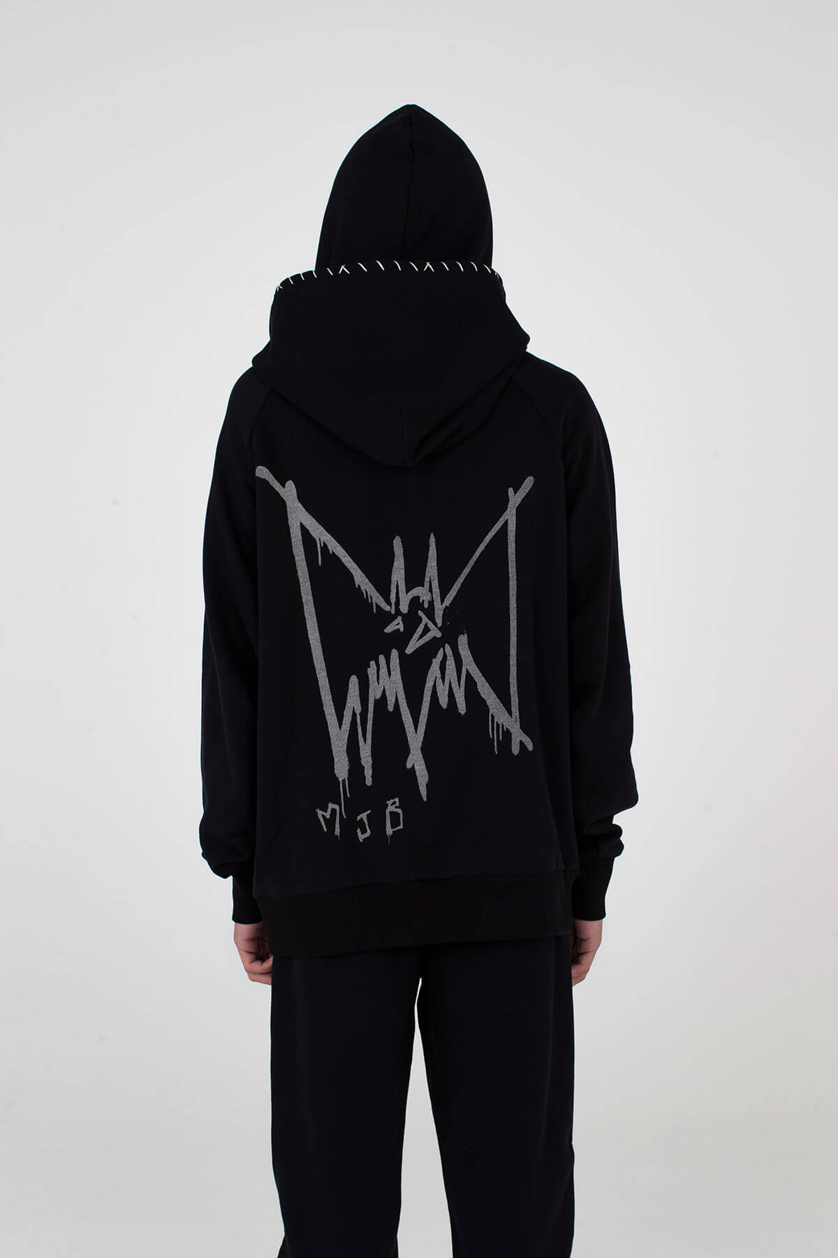 Zip Double Hoodie Reflective Bat - HOODIE - MJB