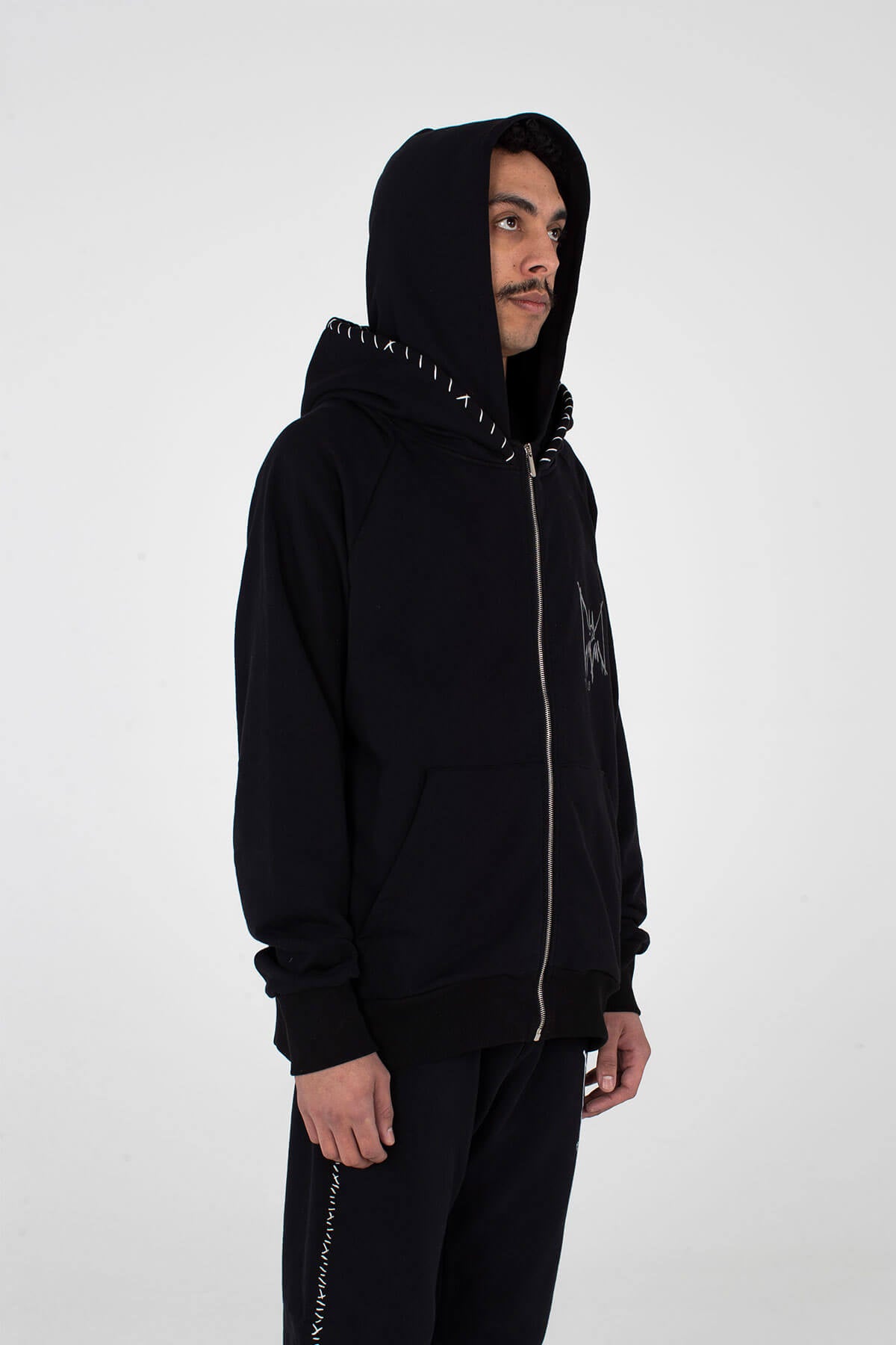 Zip Double Hoodie Reflective Bat - HOODIE - MJB