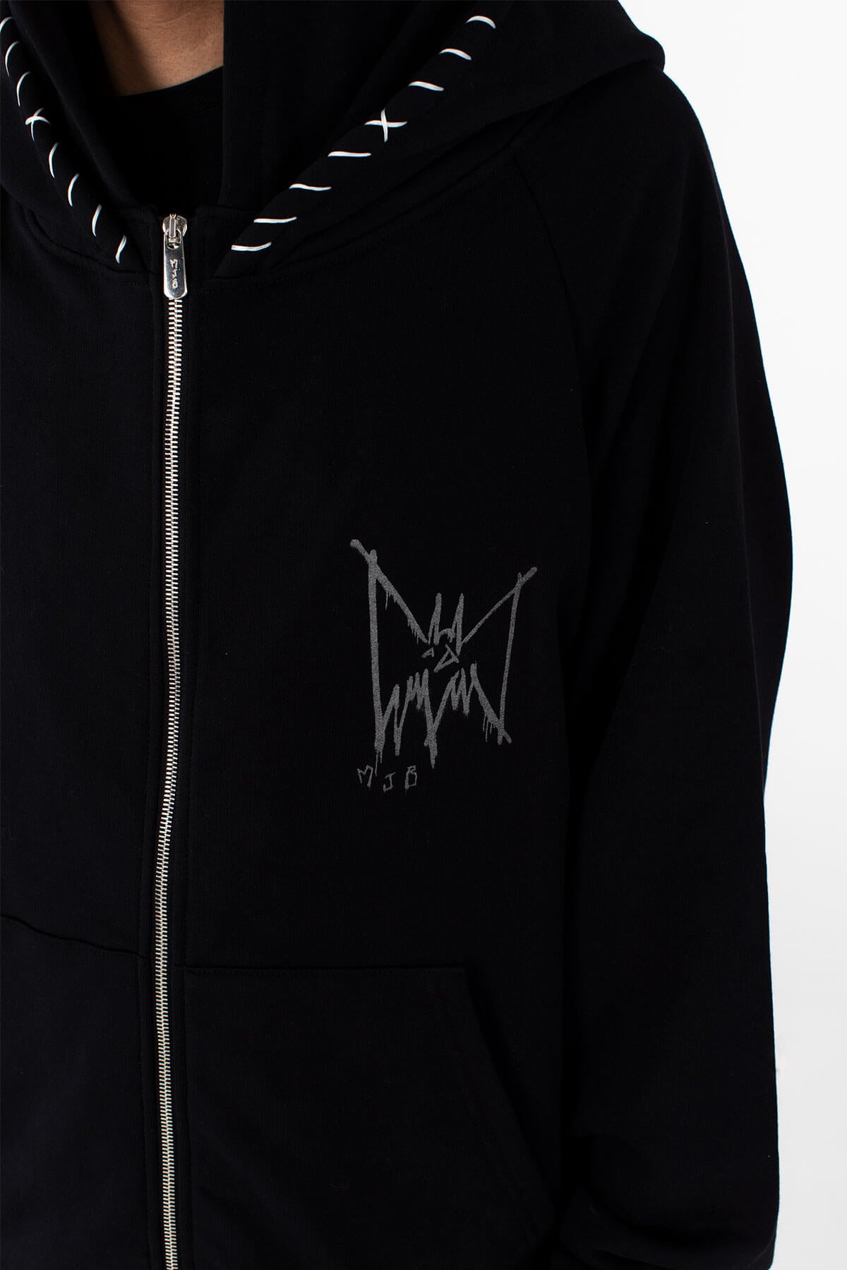 Zip Double Hoodie Reflective Bat - HOODIE - MJB