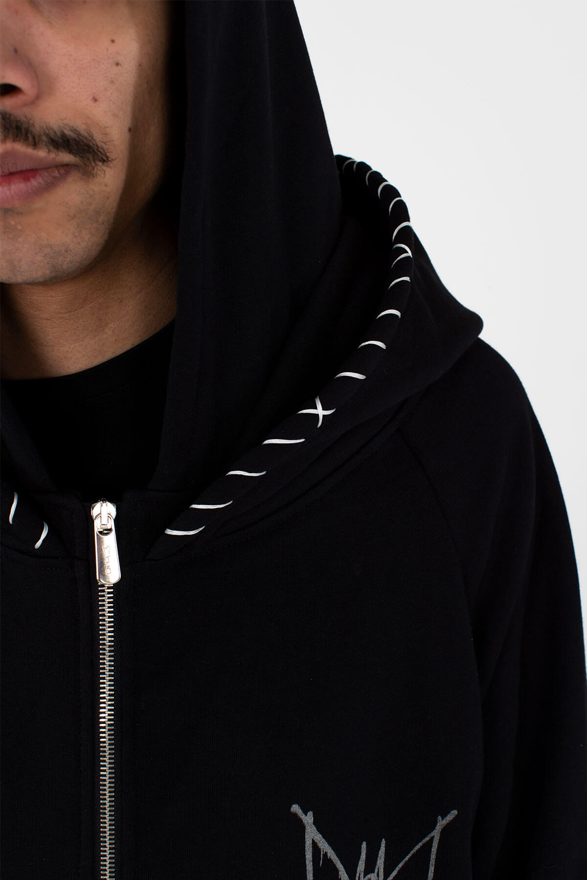 Zip Double Hoodie Reflective Bat - HOODIE - MJB